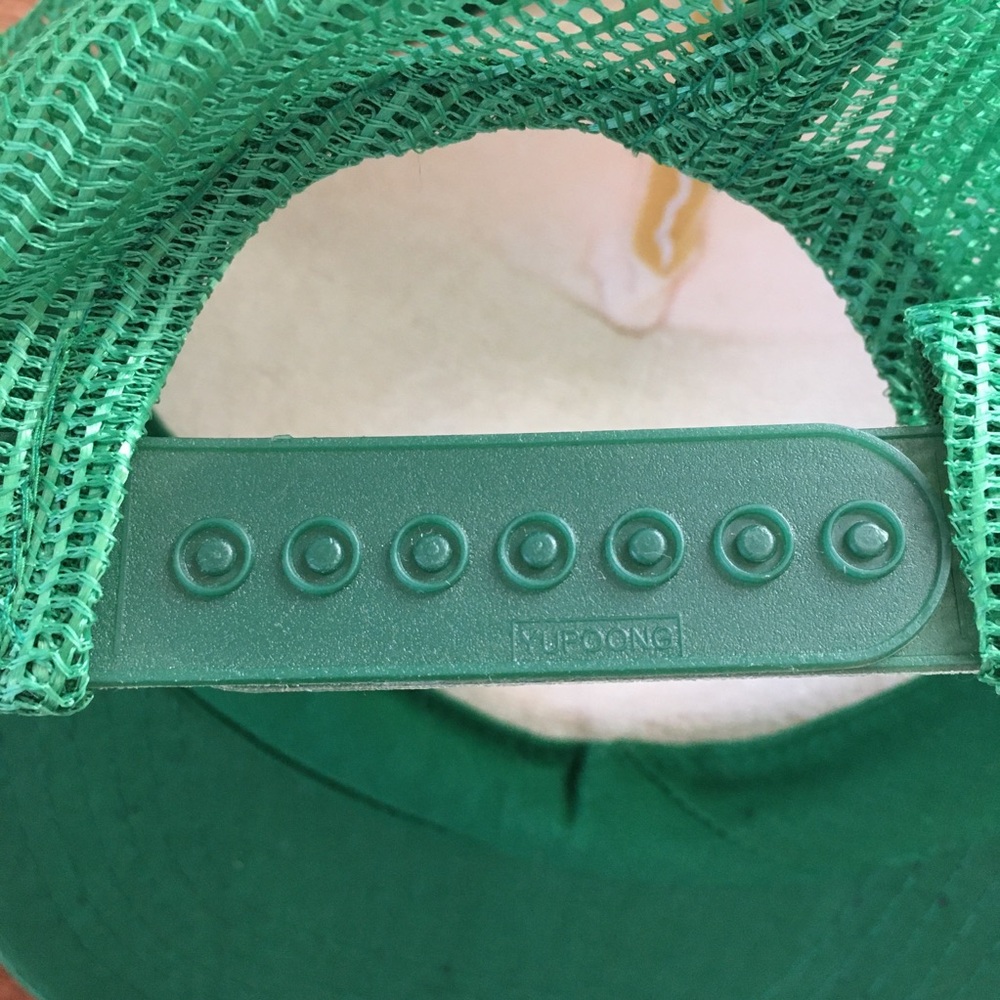 NEW! Vintage Trucker’s Cap 'Abe Lines Worcester MA' Adjustable Back Green White - Picture 5 of 8